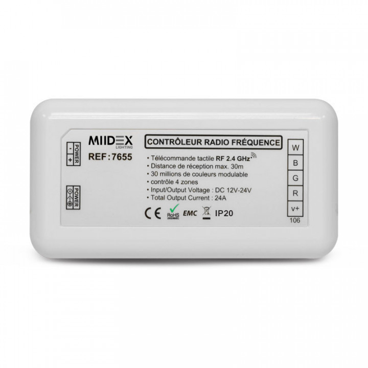 CTRL RF 4 ZONES RGB-BLC 12-24V