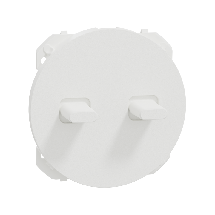 Odace enjo 2xVV ou pous à levier blanc