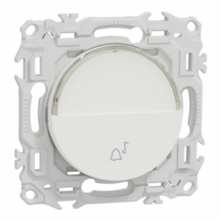 Odace poussoir porte-étiquette blanc