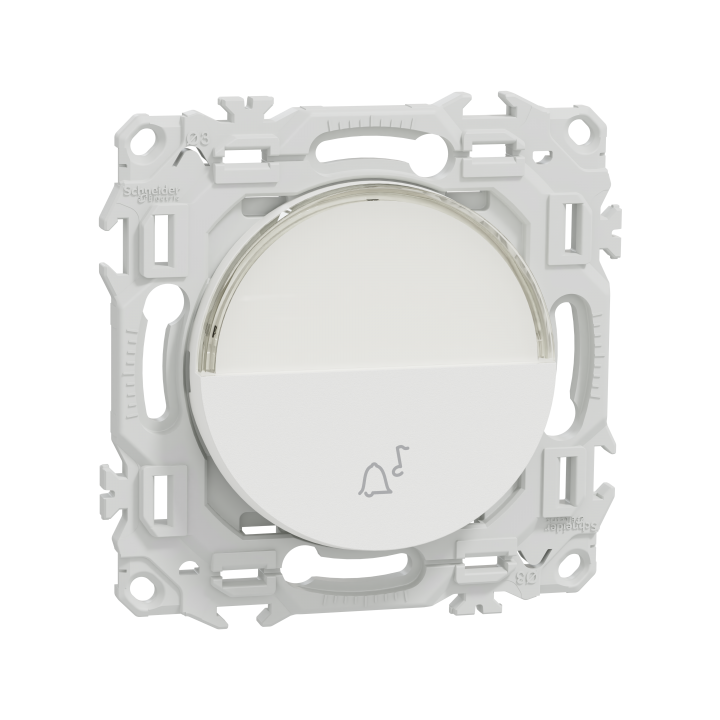 Odace poussoir porte-étiquette blanc