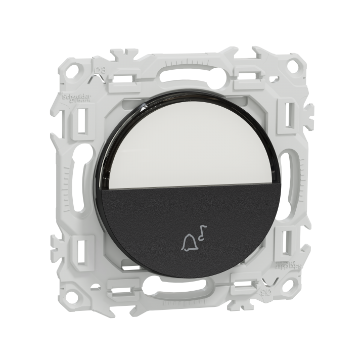 Odace poussoir porte-étiquette noir