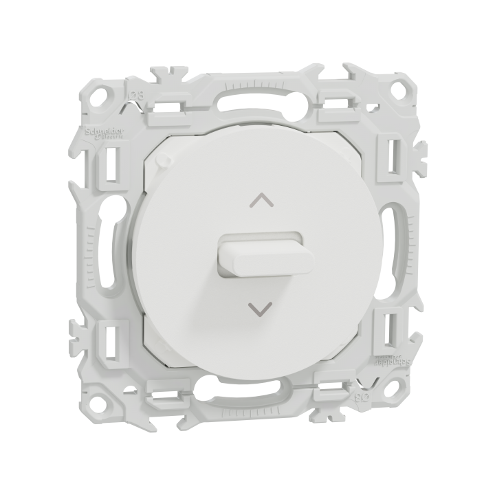 Odace inter ou poussoir VR levier blanc