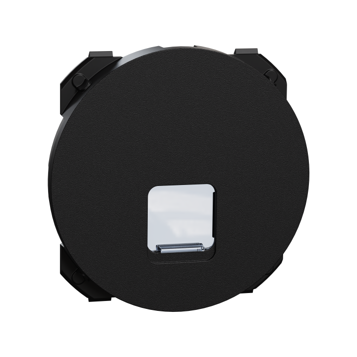 Odace enjoliveur prise RJ45 noir