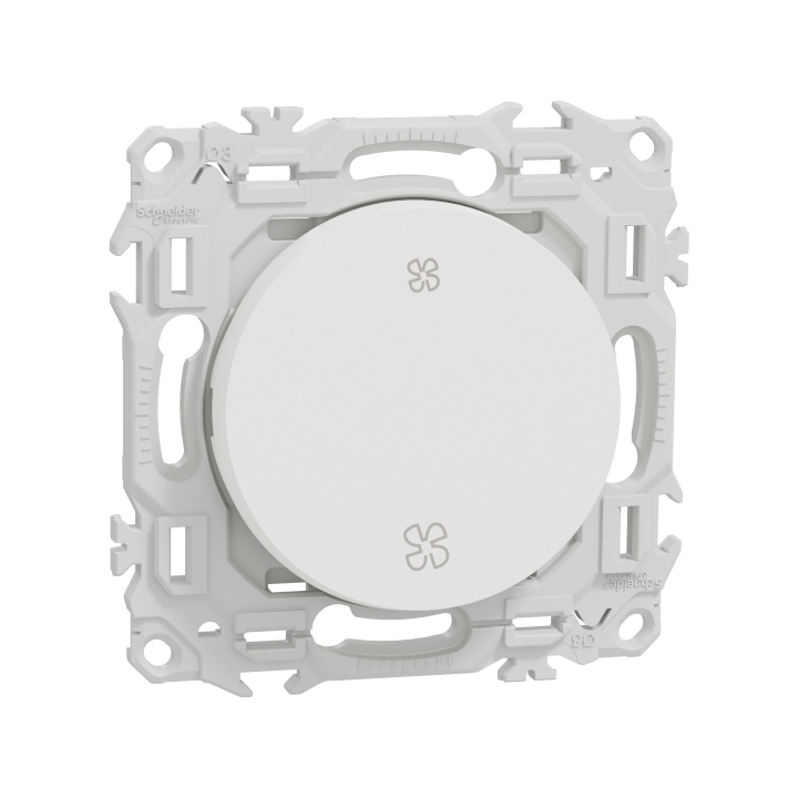 Odace interrupteur VMC ou poussoir blanc