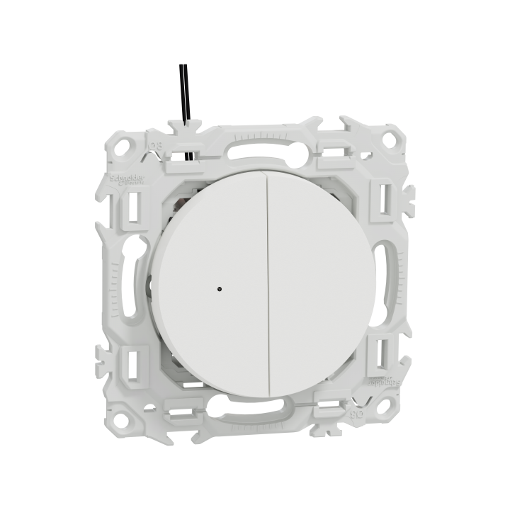 Odace double VV ou poussoir LED blanc