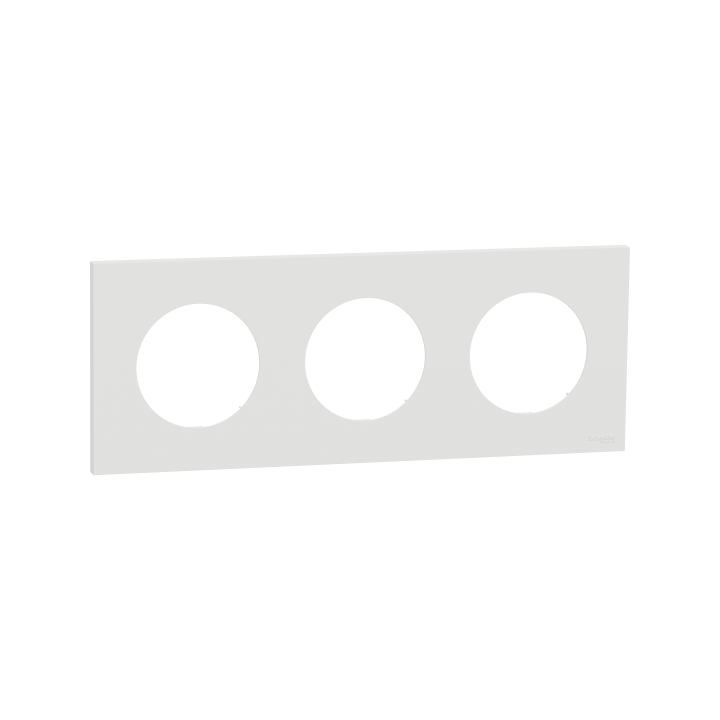Odace plaque 3 postes blanc