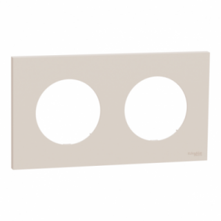 Odace plaque 2 postes beige sable