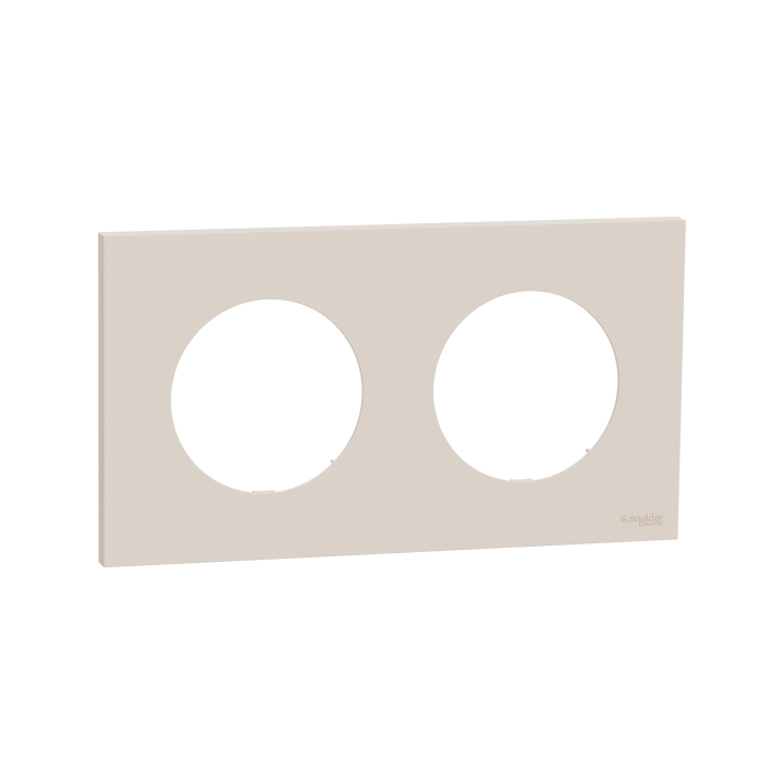 Odace plaque 2 postes beige sable