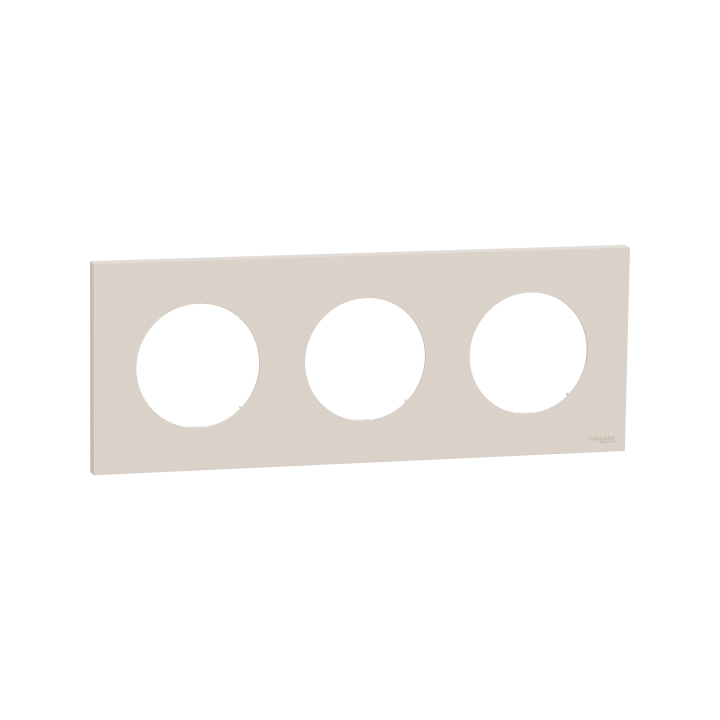 Odace plaque 3 postes beige sable