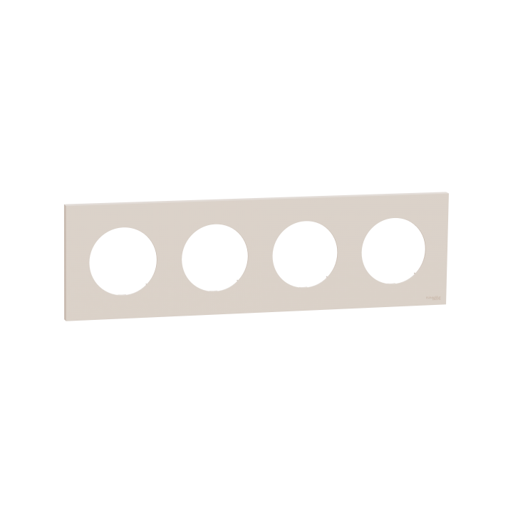 Odace plaque 4 postes beige sable