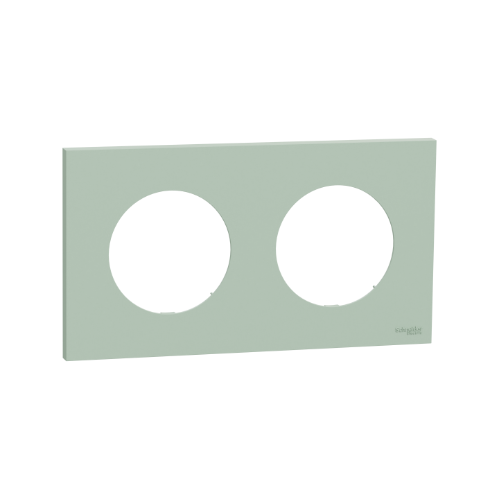 Odace plaque 2 postes vert jade