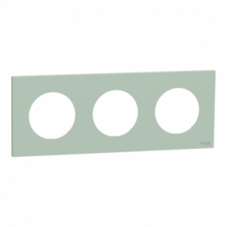 Odace plaque 3 postes vert jade