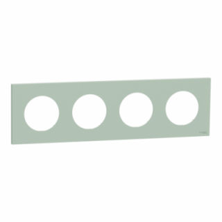 Odace plaque 4 postes vert jade