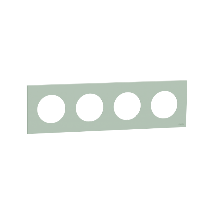 Odace plaque 4 postes vert jade