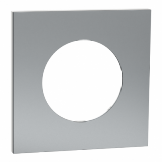 Odace M. plaque 1 poste titane blanc