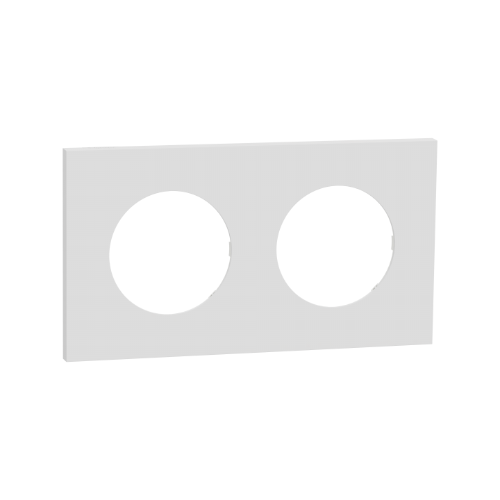 Odace M. plaque 2 postes céramique blanc