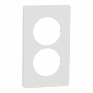 Odace Archi. Plaque 2 postes 57mm blanc