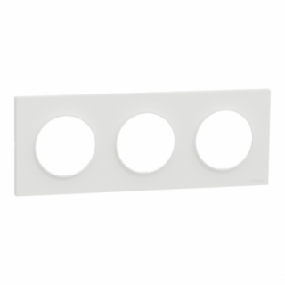 Odace Origine plaque 3 postes blanc