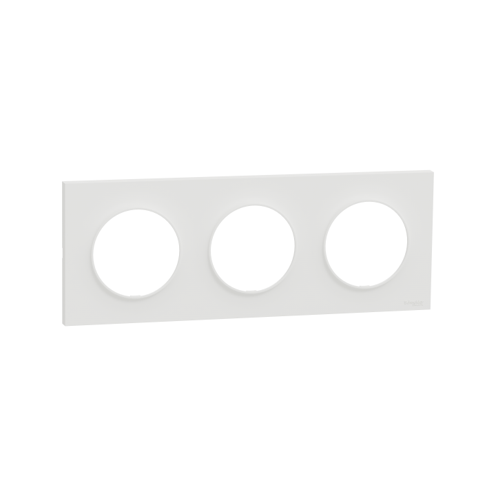 Odace Origine plaque 3 postes blanc
