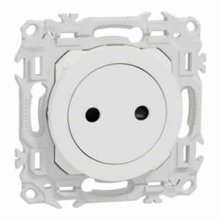 Odace prise 2P affleurante blanc