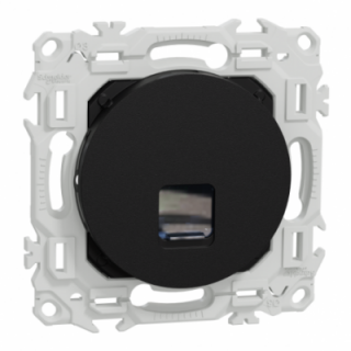 Odace prise RJ45 cat.6 UTP noir