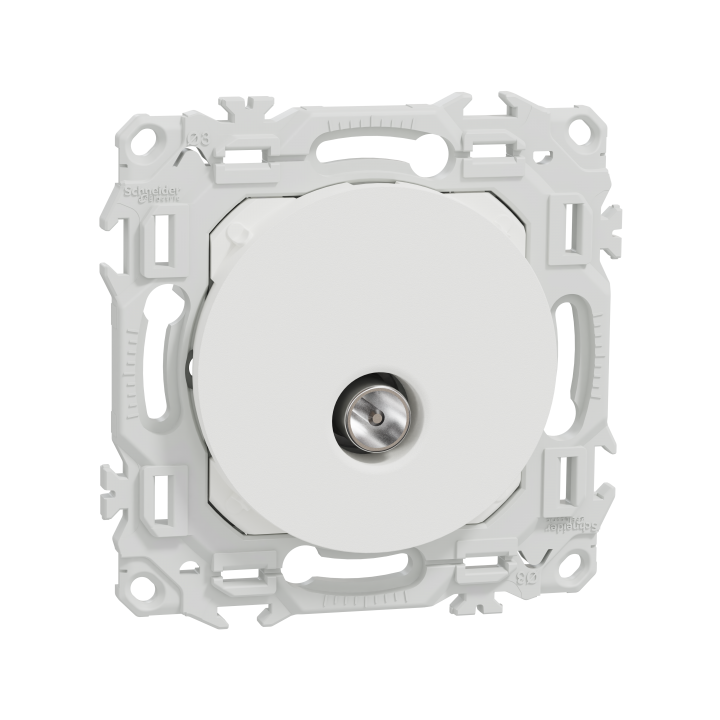 Odace prise TV simple blanc