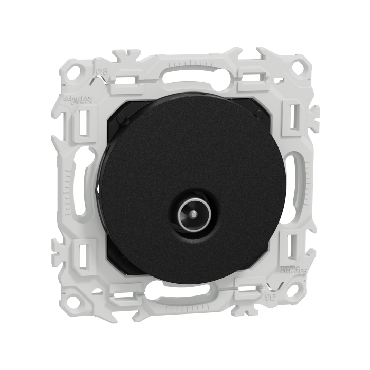 Odace prise TV simple noir
