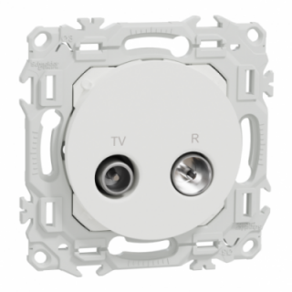 Odace prise TV/FM blanc