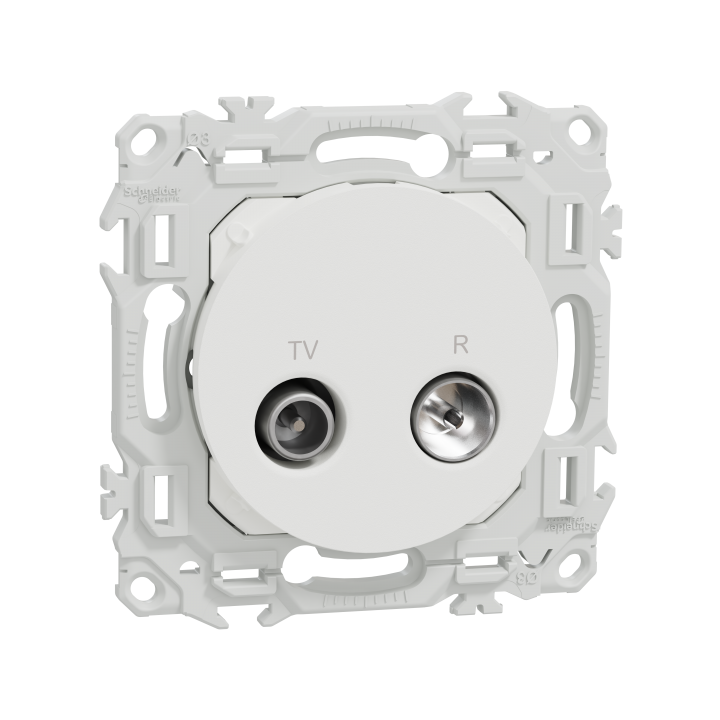 Odace prise TV/FM blanc