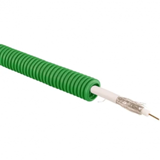 ICTA 20mm-Préfilé COAXIAL TV 17 VATC VERT