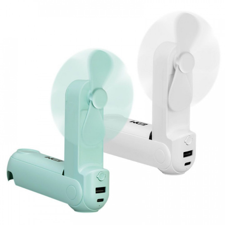 VENTILATEUR À MAIN PLIABLE, LAMPE TORCHE, BATTERIE EXTERNE,