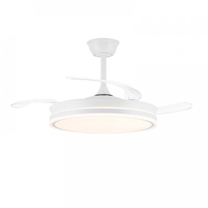 VENTILATEUR DE PLAFOND LED 3CCT PALETTES RÉTRACTABLES EVO SM