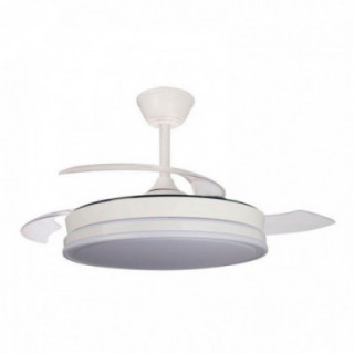 VENTILATEUR DE PLAFOND LED 3CCT PALES RÉTRACTABLES SUPERECO