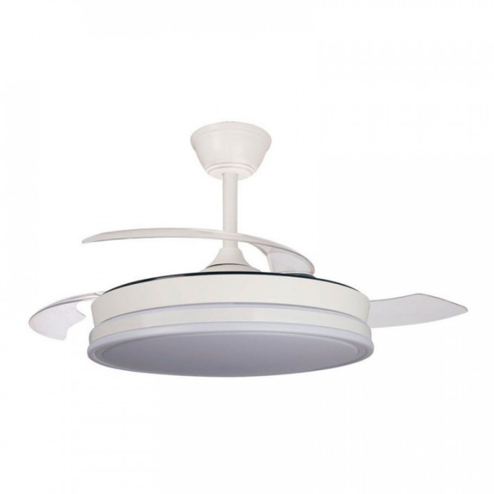 VENTILATEUR DE PLAFOND LED 3CCT PALES RÉTRACTABLES SUPERECO