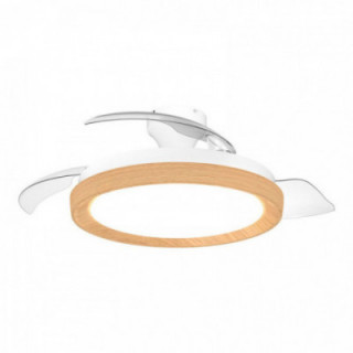 VENTILATEUR DE PLAFOND À PALES RÉTRACTABLES, LED 3 CCT, MOTE