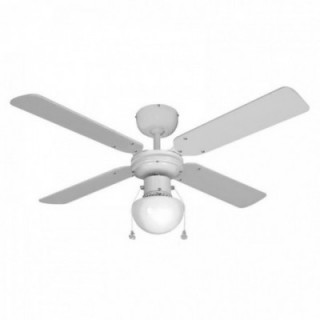 VENTILATEUR DE PLAFOND BLANC MODÈLE CARIBE, 50 W, PALES Ø102