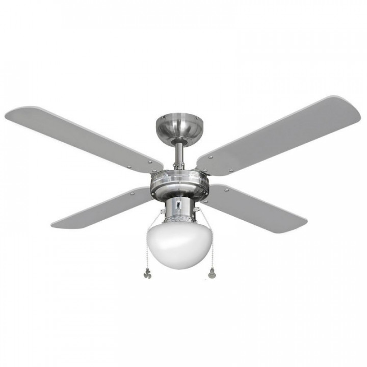 VENTILATEUR DE PLAFOND MODÈLE CARIBE. COULEUR CHROMÈ PUISSAN