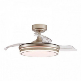 VENTILATEUR DE PLAFOND À LED 3CCT, PALES RÉTRACTABLES, COULE