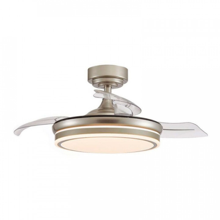 VENTILATEUR DE PLAFOND LED 3CCT PALES RÉTRACTABLES MOSS MINI