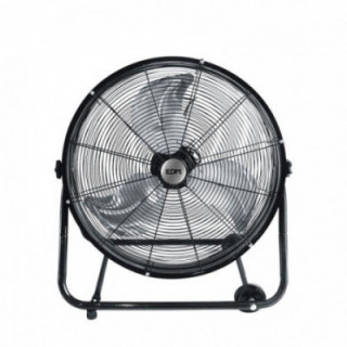 VENTILATEUR DE SOL INDUSTRIEL, AVEC ROUES, NOIR 180 W, 59,8