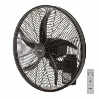 VENTILATEUR MURAL AVEC TÉLÉCOMMANDE, NOIR, PUISSANCE 100 W,