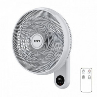 VENTILATEUR MURAL AVEC TÉLÉCOMMANDE, BLANC, PUISSANCE 55 W,