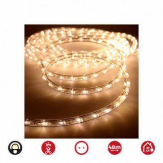 TUBE FLEXIBLE FIXE 2 VOIES 48m. 30 LEDS/m IP44 BLANC CHAUD