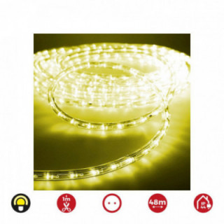 TUBE FLEXIBLE FIXE 2 VOIES 48m. 30 LED/m IP44 JAUNE