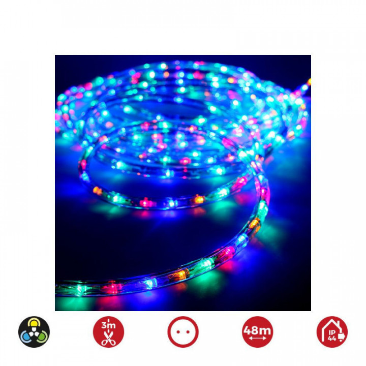 TUBE FLEXILUX LED 2 VOIES MULTIFONCTION 48m. 36 LEDS/m IP44