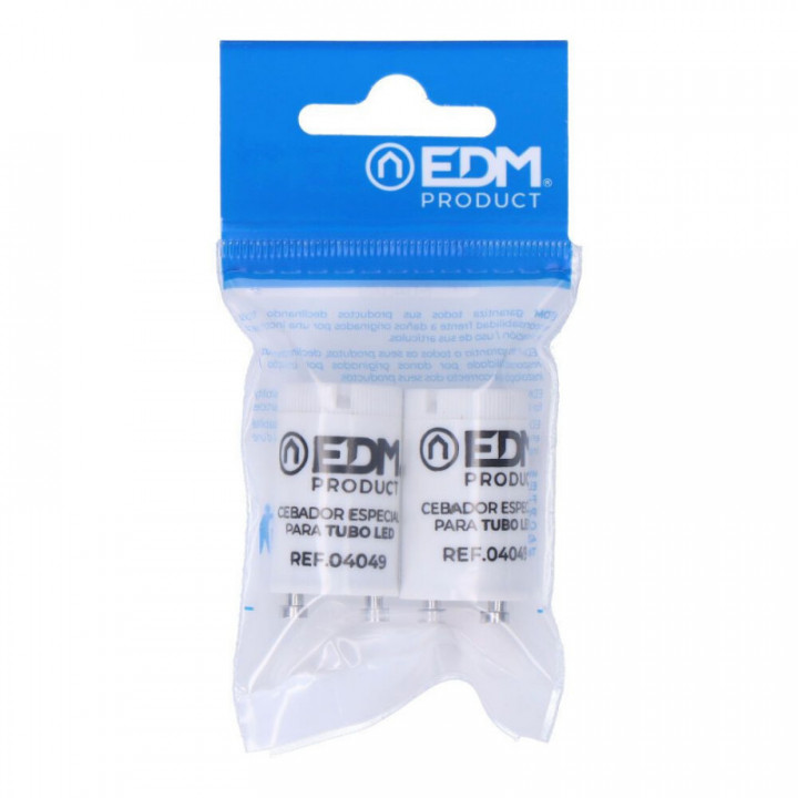 PACK 2 AMORCES POUR TUBES LED EDM DE CLASSE C