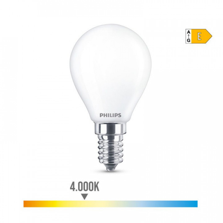 AMPOULE SPHÉRIQUE LED E14 6.5W 806lm 4000K LUMIÈRE DU JOUR Ø