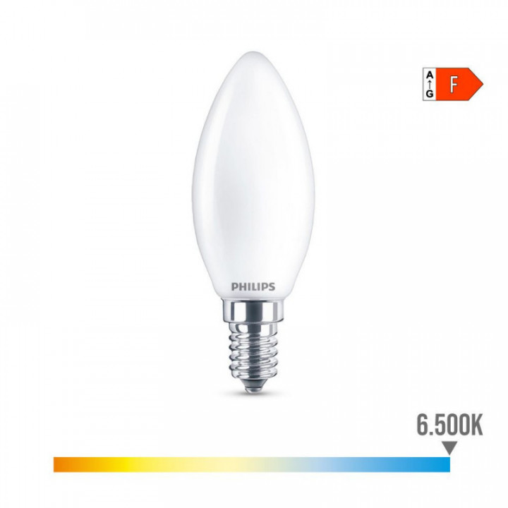 AMPOULE BOUGIE LED E14 4,3W 470lm 6500K LUMIÈRE FROIDE Ø3,5x