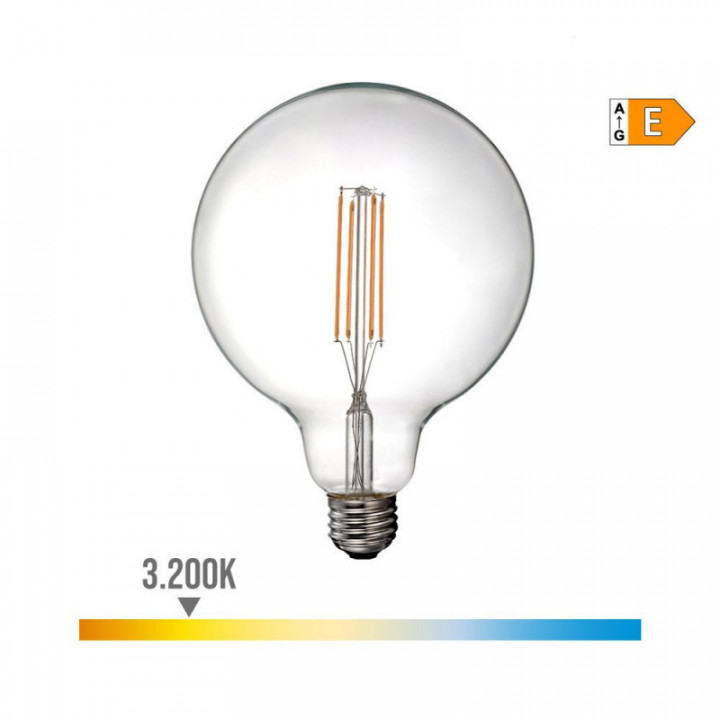 AMPOULE BALLON AVEC FILAMENT LED E27 6W 800lm 3200K LUMIÈRE