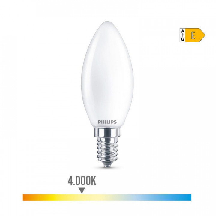 AMPOULE BOUGIE LED E14 6.5W 806lm 4000K LUMIÈRE DU JOUR Ø3.5